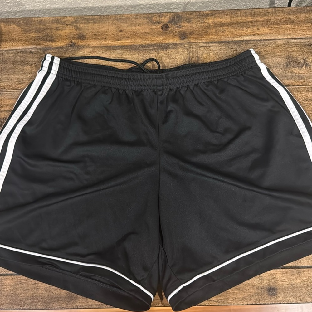 Adidas aero ready shorts. Black with white stripes